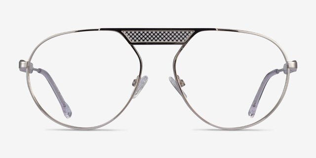 Flowing Silver MetalEyeglass Frames from EyeBuyDirect, Front View