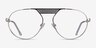 Flowing Silver MetalEyeglass Frames from EyeBuyDirect, Front View