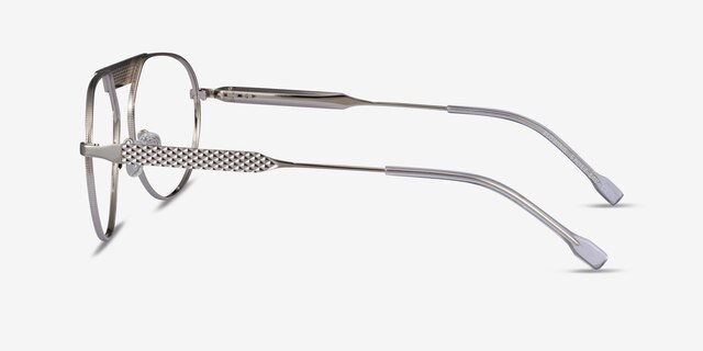 Flowing Silver MetalEyeglass Frames from EyeBuyDirect, Side View