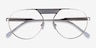 Flowing Silver MetalEyeglass Frames from EyeBuyDirect, Closed View