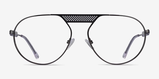 Flowing Gunmetal MetalEyeglass Frames from EyeBuyDirect, Front View