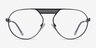 Flowing Gunmetal MetalEyeglass Frames from EyeBuyDirect, Front View