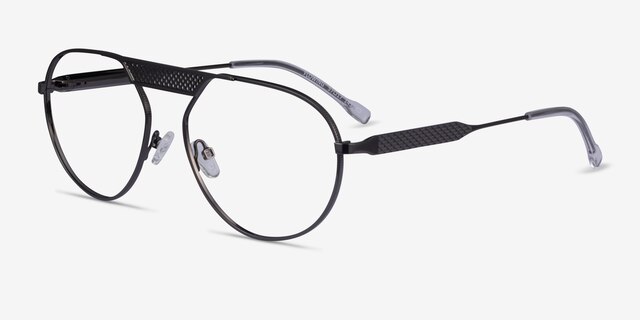 Flowing Gunmetal MetalEyeglass Frames from EyeBuyDirect, Angle View
