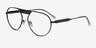 Flowing Gunmetal MetalEyeglass Frames from EyeBuyDirect, Angle View