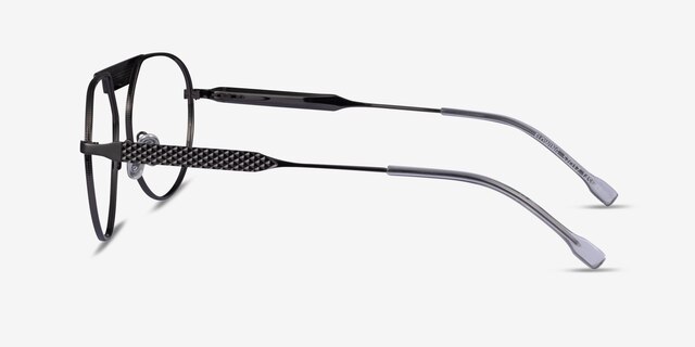 Flowing Gunmetal MetalEyeglass Frames from EyeBuyDirect, Side View