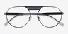 Flowing Gunmetal MetalEyeglass Frames from EyeBuyDirect, Closed View