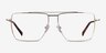 Perspective Gold MetalEyeglass Frames from EyeBuyDirect, Front View