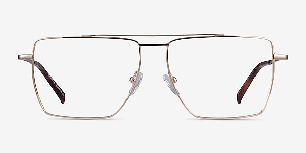 Perspective Doré Métal Montures de lunettes de vue