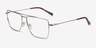 Perspective Gold MetalEyeglass Frames from EyeBuyDirect, Angle View