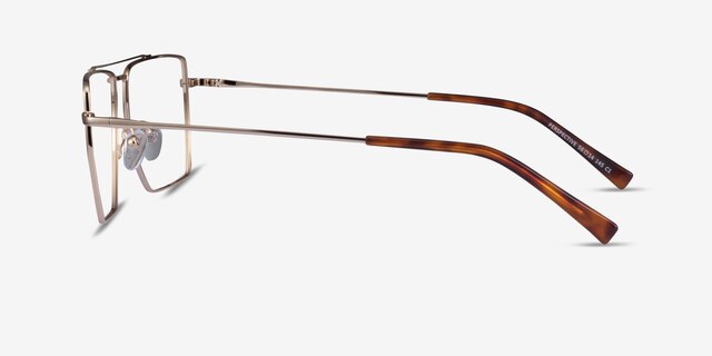 Perspective Gold MetalEyeglass Frames from EyeBuyDirect, Side View