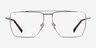 Perspective Silver MetalEyeglass Frames from EyeBuyDirect, Front View