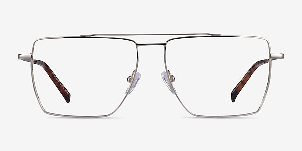 Perspective Silver Metal Eyeglass Frames