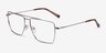 Perspective Silver MetalEyeglass Frames from EyeBuyDirect, Angle View