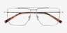 Perspective Silver MetalEyeglass Frames from EyeBuyDirect, Closed View