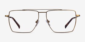 Perspective Bronze Métal Montures de lunettes de vue d'EyeBuyDirect, Vue de Face