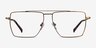 Perspective Bronze MétalMontures de lunettes de vue d'EyeBuyDirect, Vue de Face