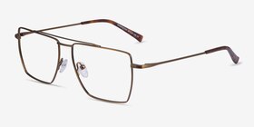 Perspective Bronze Métal Montures de lunettes de vue d'EyeBuyDirect, Vue d'Angle