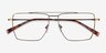Perspective Bronze MétalMontures de lunettes de vue d'EyeBuyDirect, Vue Rapprochée