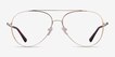 Aesthetic Gold MetalEyeglass Frames from EyeBuyDirect, Front View