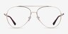 Aesthetic Gold MetalEyeglass Frames from EyeBuyDirect, Front View