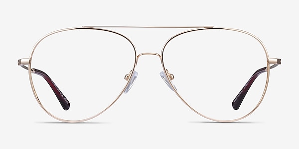 Aesthetic Gold Metal Eyeglass Frames