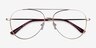 Aesthetic Gold MetalEyeglass Frames from EyeBuyDirect, Closed View