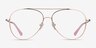 Aesthetic Rose Gold MetalEyeglass Frames from EyeBuyDirect, Front View