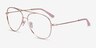 Aesthetic Rose Gold MetalEyeglass Frames from EyeBuyDirect, Angle View