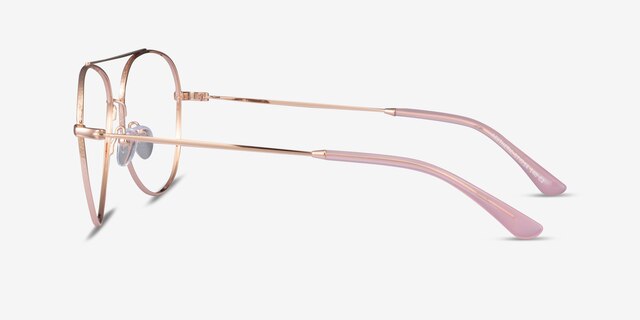 Aesthetic Rose Gold MetalEyeglass Frames from EyeBuyDirect, Side View