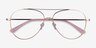 Aesthetic Rose Gold MetalEyeglass Frames from EyeBuyDirect, Closed View