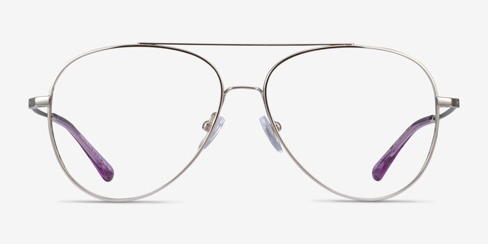 Aesthetic Silver Metal Eyeglass Frames from EyeBuyDirect