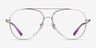 Aesthetic Silver MetalEyeglass Frames from EyeBuyDirect, Front View