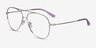 Aesthetic Silver MetalEyeglass Frames from EyeBuyDirect, Angle View