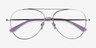 Aesthetic Silver MetalEyeglass Frames from EyeBuyDirect, Closed View