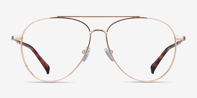 Jerrie Gold MetalEyeglass Frames from EyeBuyDirect, Front View