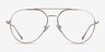 Telescope Light Gold MetalEyeglass Frames from EyeBuyDirect, Front View