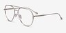 Telescope Light Gold MetalEyeglass Frames from EyeBuyDirect, Angle View