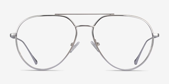 Telescope Silver Metal Eyeglass Frames from EyeBuyDirect