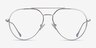 Telescope Silver MetalEyeglass Frames from EyeBuyDirect, Front View