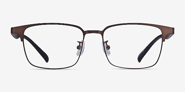 Jimy Matte Coffee Black Metal Eyeglass Frames