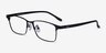 Globe Matte Black AcétateMontures de lunettes de vue d'EyeBuyDirect, Vue d'Angle