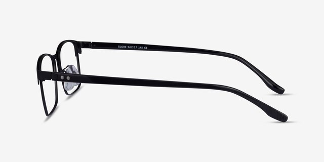 Globe Matte Black AcétateMontures de lunettes de vue d'EyeBuyDirect, Vue de Côté