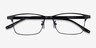 Globe Matte Black AcétateMontures de lunettes de vue d'EyeBuyDirect, Vue Rapprochée