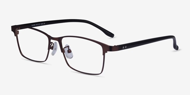 Globe Matte Coffee Black AcétateMontures de lunettes de vue d'EyeBuyDirect, Vue d'Angle
