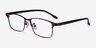 Globe Matte Coffee Black AcétateMontures de lunettes de vue d'EyeBuyDirect, Vue d'Angle