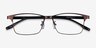 Globe Matte Coffee Black AcétateMontures de lunettes de vue d'EyeBuyDirect, Vue Rapprochée