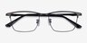 Joker Matte Gunmetal Clear Gray MetalEyeglass Frames from EyeBuyDirect, Closed View