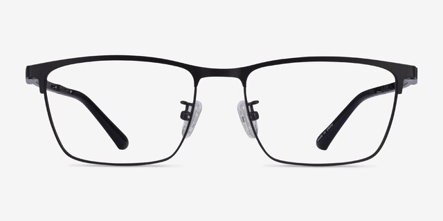 Joker Black MetalEyeglass Frames from EyeBuyDirect, Front View