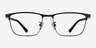 Joker Black MetalEyeglass Frames from EyeBuyDirect, Front View