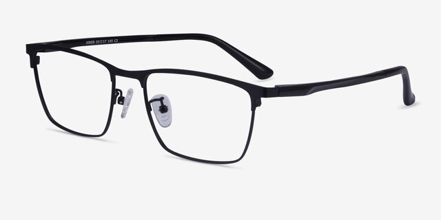 Joker Black MetalEyeglass Frames from EyeBuyDirect, Angle View